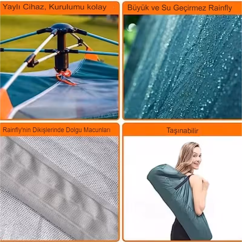 4 Kişilik Tam Otomatik Kamp Çadırı · Görsel 2