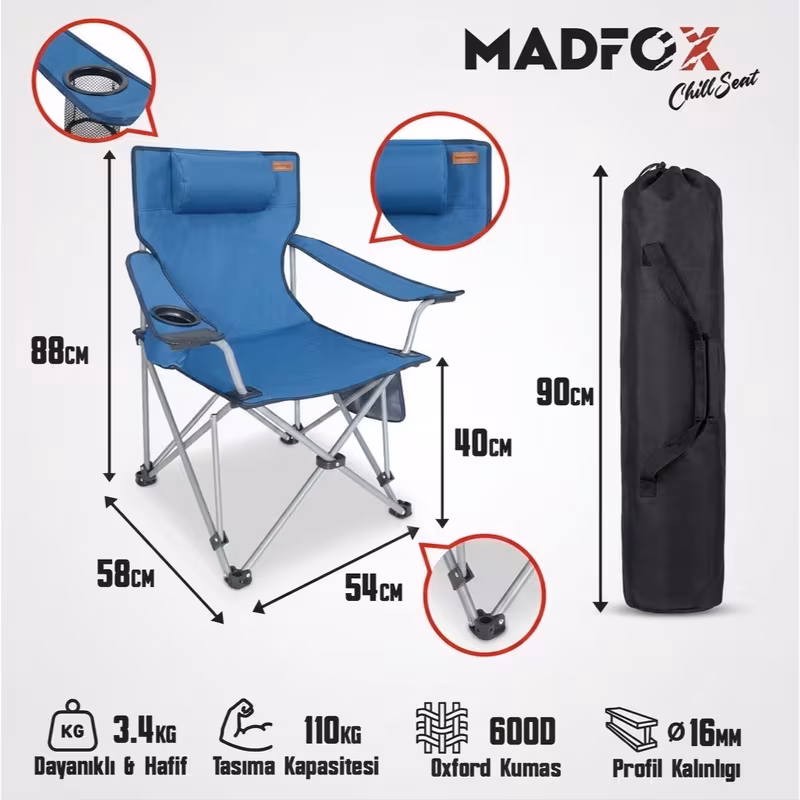 Madfox ChillSeat Konforlu Kamp Sandalyesi · Görsel 2